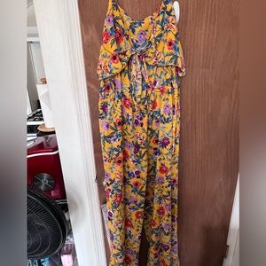Flower yellow jumpsuit